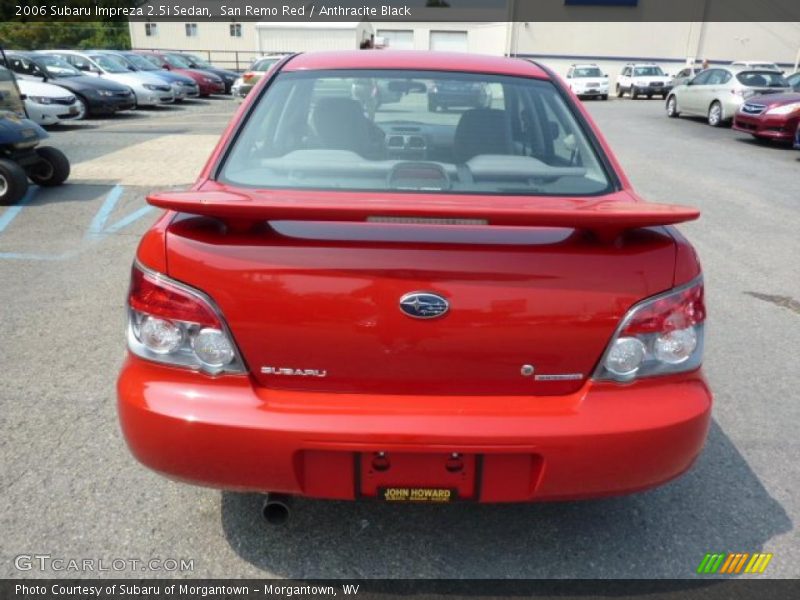 San Remo Red / Anthracite Black 2006 Subaru Impreza 2.5i Sedan