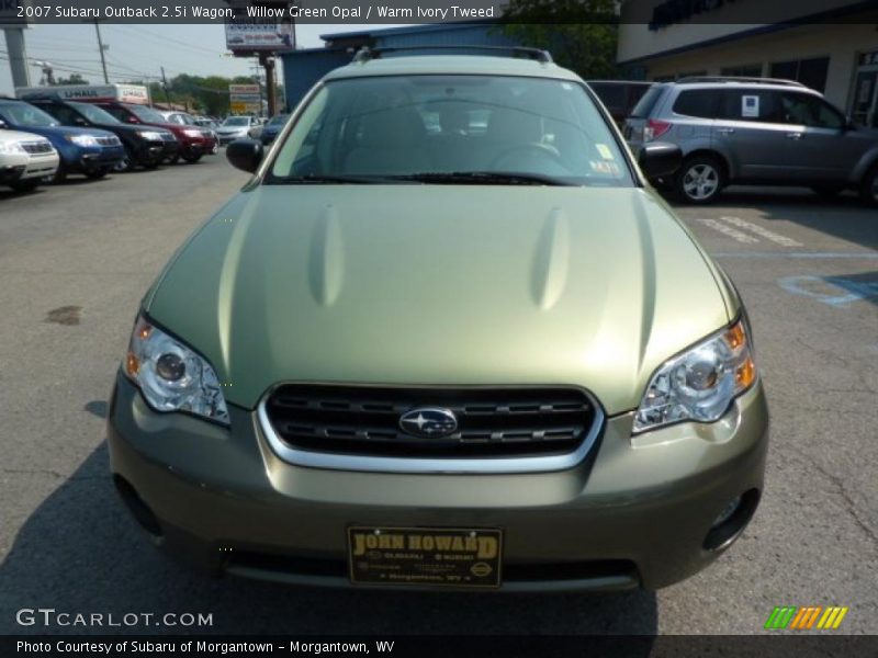 Willow Green Opal / Warm Ivory Tweed 2007 Subaru Outback 2.5i Wagon
