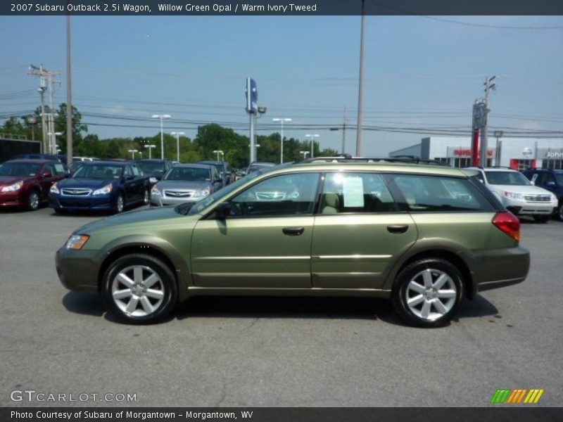 Willow Green Opal / Warm Ivory Tweed 2007 Subaru Outback 2.5i Wagon