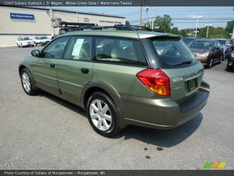 Willow Green Opal / Warm Ivory Tweed 2007 Subaru Outback 2.5i Wagon