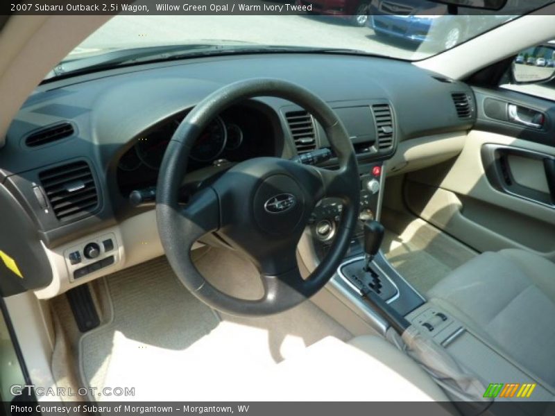 Willow Green Opal / Warm Ivory Tweed 2007 Subaru Outback 2.5i Wagon