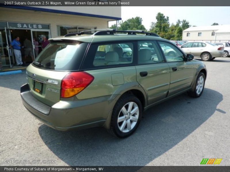 Willow Green Opal / Warm Ivory Tweed 2007 Subaru Outback 2.5i Wagon