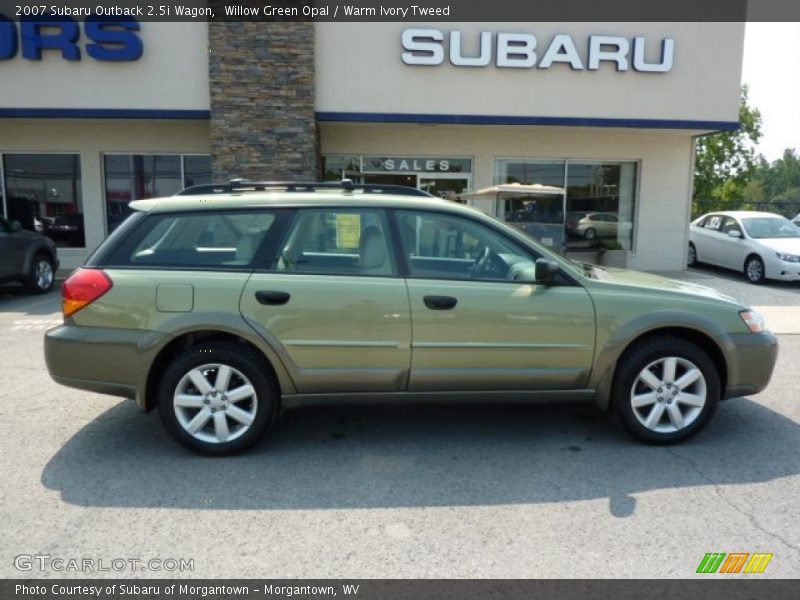 Willow Green Opal / Warm Ivory Tweed 2007 Subaru Outback 2.5i Wagon