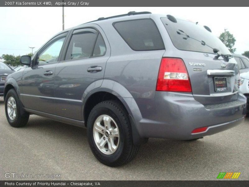 Alpine Gray / Gray 2007 Kia Sorento LX 4WD
