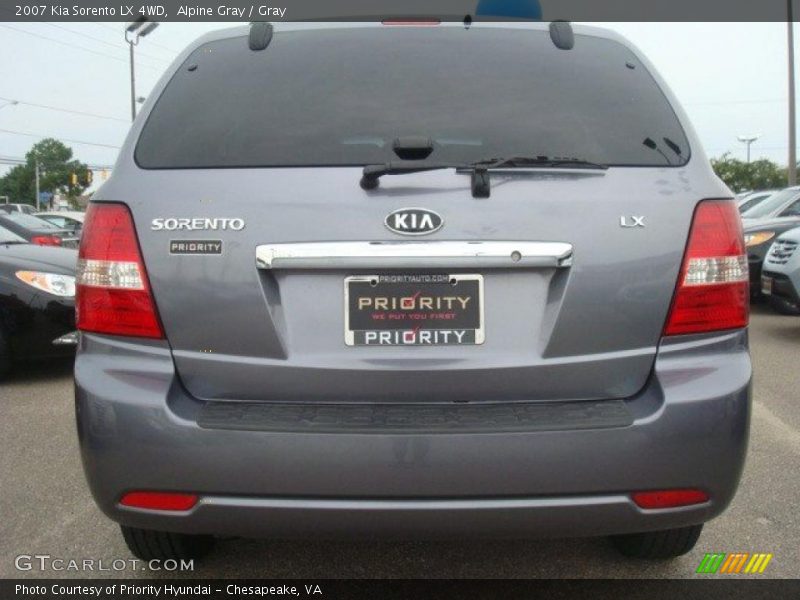 Alpine Gray / Gray 2007 Kia Sorento LX 4WD