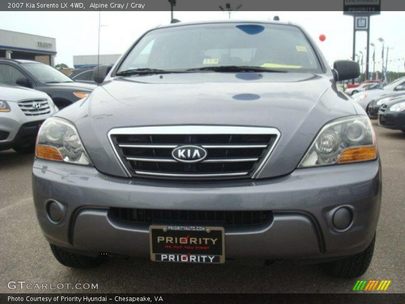 Alpine Gray / Gray 2007 Kia Sorento LX 4WD