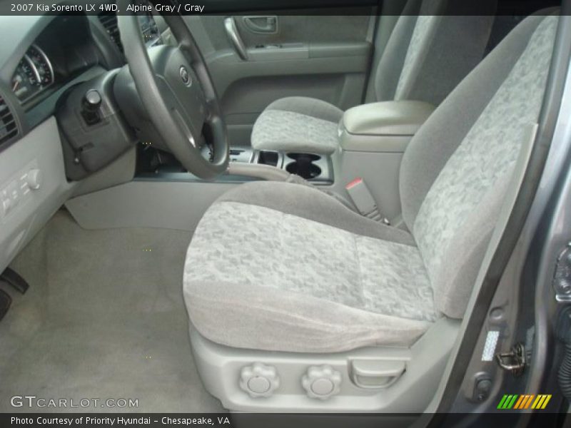 Alpine Gray / Gray 2007 Kia Sorento LX 4WD