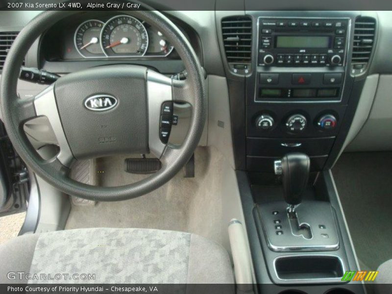 Alpine Gray / Gray 2007 Kia Sorento LX 4WD