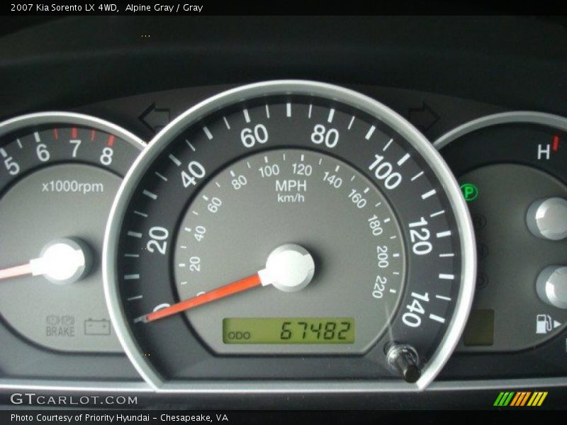 Alpine Gray / Gray 2007 Kia Sorento LX 4WD