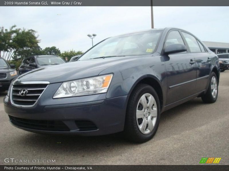 Willow Gray / Gray 2009 Hyundai Sonata GLS