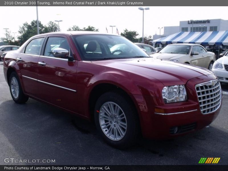 Inferno Red Crystal Pearl / Dark Khaki/Light Graystone 2010 Chrysler 300 Touring