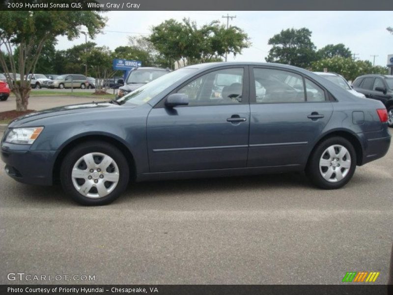Willow Gray / Gray 2009 Hyundai Sonata GLS