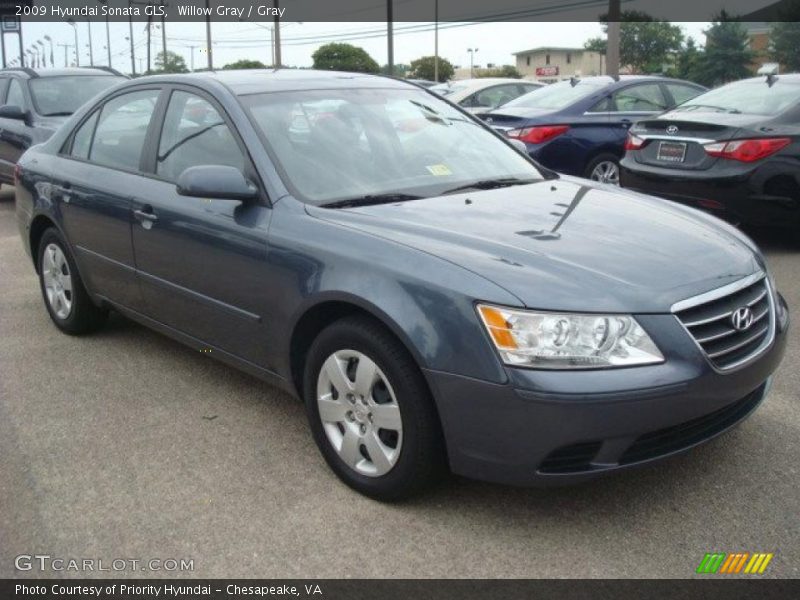 Willow Gray / Gray 2009 Hyundai Sonata GLS