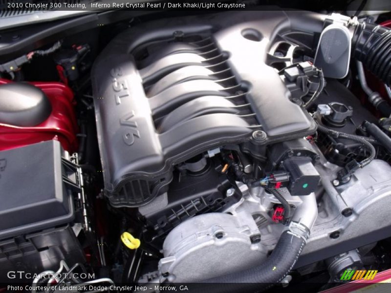 Inferno Red Crystal Pearl / Dark Khaki/Light Graystone 2010 Chrysler 300 Touring
