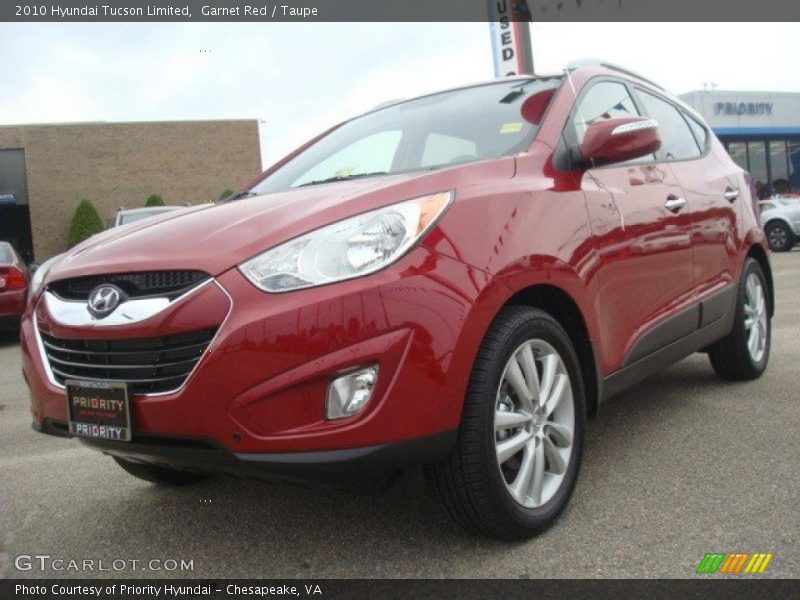 Garnet Red / Taupe 2010 Hyundai Tucson Limited