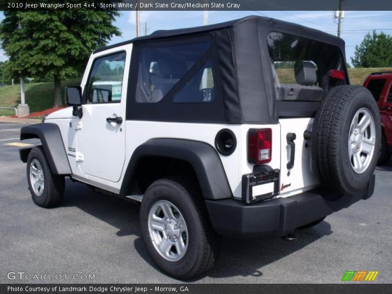 Stone White / Dark Slate Gray/Medium Slate Gray 2010 Jeep Wrangler Sport 4x4