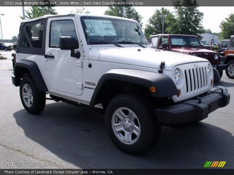 Stone White / Dark Slate Gray/Medium Slate Gray 2010 Jeep Wrangler Sport 4x4