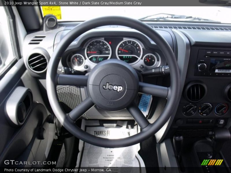 Stone White / Dark Slate Gray/Medium Slate Gray 2010 Jeep Wrangler Sport 4x4