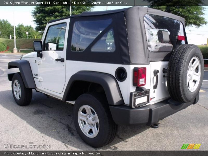 Stone White / Dark Slate Gray/Medium Slate Gray 2010 Jeep Wrangler Sport 4x4
