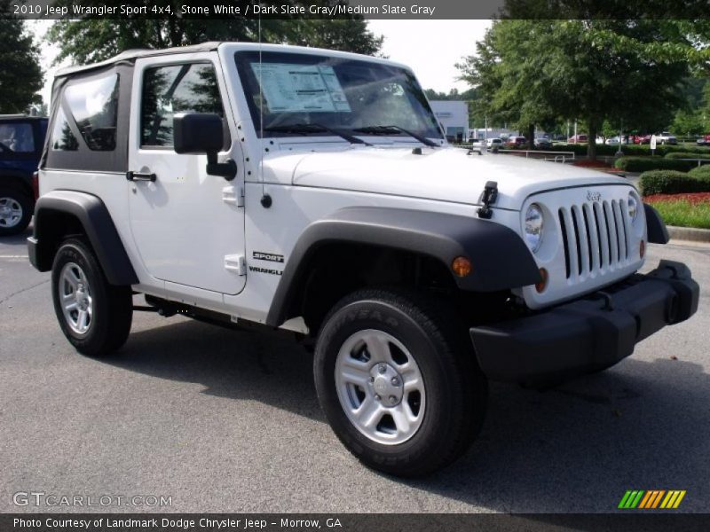 Stone White / Dark Slate Gray/Medium Slate Gray 2010 Jeep Wrangler Sport 4x4