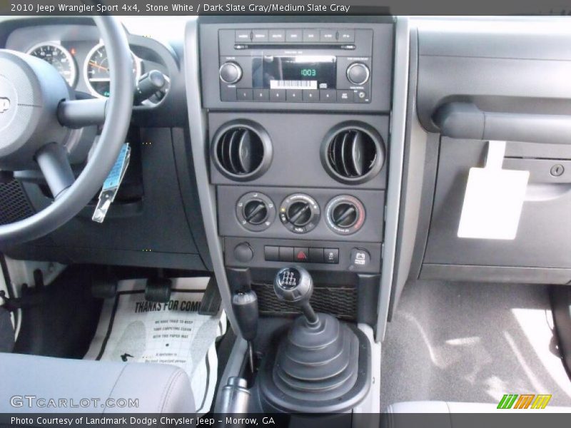 Stone White / Dark Slate Gray/Medium Slate Gray 2010 Jeep Wrangler Sport 4x4