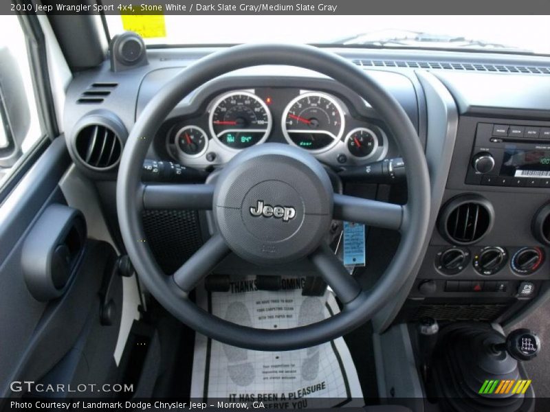 Stone White / Dark Slate Gray/Medium Slate Gray 2010 Jeep Wrangler Sport 4x4