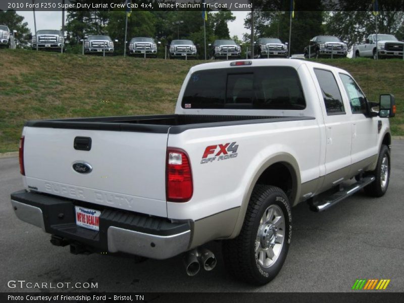 White Platinum Tri-Coat / Camel 2010 Ford F250 Super Duty Lariat Crew Cab 4x4