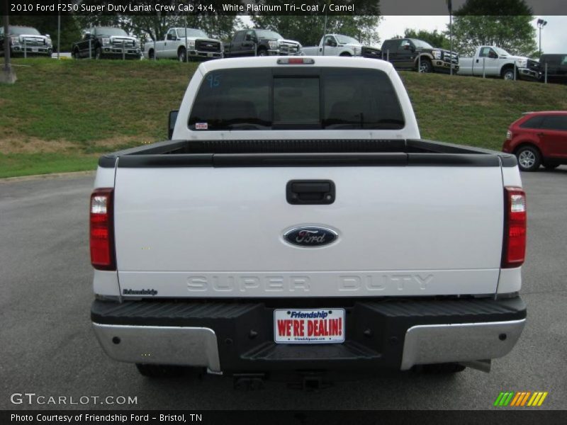 White Platinum Tri-Coat / Camel 2010 Ford F250 Super Duty Lariat Crew Cab 4x4