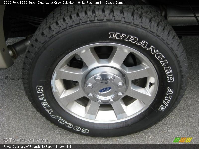 White Platinum Tri-Coat / Camel 2010 Ford F250 Super Duty Lariat Crew Cab 4x4