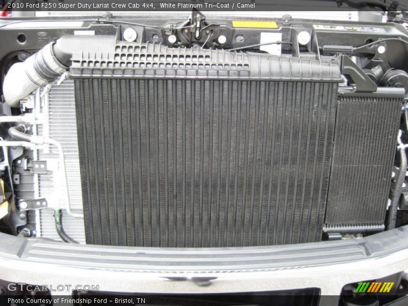 White Platinum Tri-Coat / Camel 2010 Ford F250 Super Duty Lariat Crew Cab 4x4