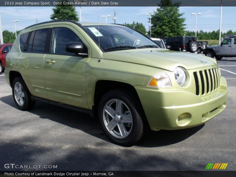 Optic Green Metallic / Dark Slate Gray 2010 Jeep Compass Sport