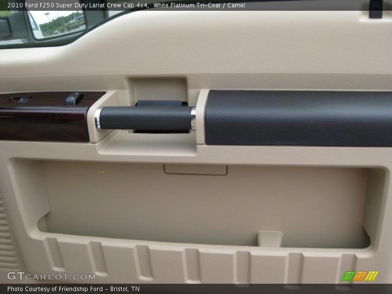 White Platinum Tri-Coat / Camel 2010 Ford F250 Super Duty Lariat Crew Cab 4x4