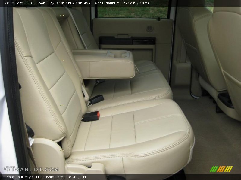 White Platinum Tri-Coat / Camel 2010 Ford F250 Super Duty Lariat Crew Cab 4x4