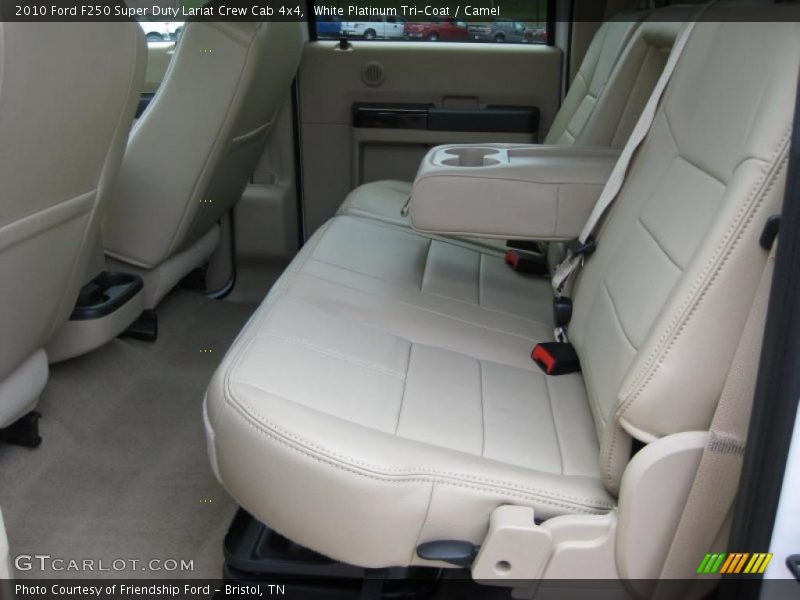 White Platinum Tri-Coat / Camel 2010 Ford F250 Super Duty Lariat Crew Cab 4x4