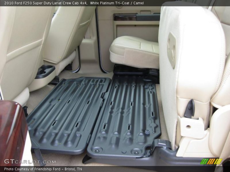 White Platinum Tri-Coat / Camel 2010 Ford F250 Super Duty Lariat Crew Cab 4x4