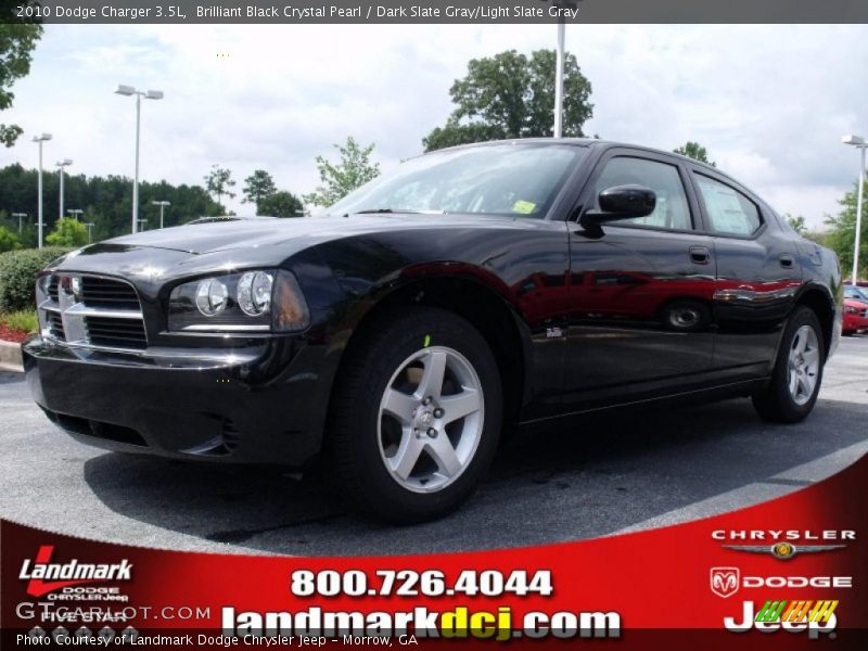 Brilliant Black Crystal Pearl / Dark Slate Gray/Light Slate Gray 2010 Dodge Charger 3.5L