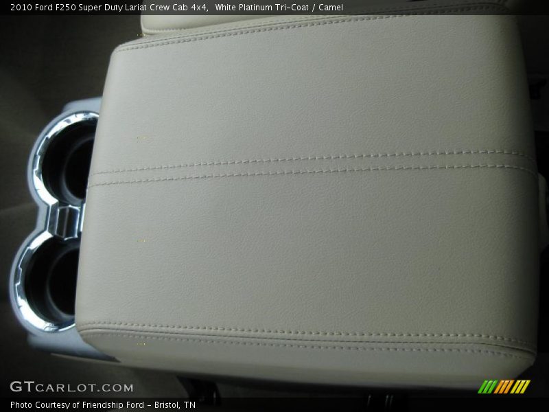 White Platinum Tri-Coat / Camel 2010 Ford F250 Super Duty Lariat Crew Cab 4x4