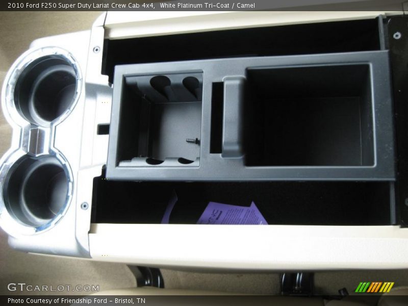 White Platinum Tri-Coat / Camel 2010 Ford F250 Super Duty Lariat Crew Cab 4x4