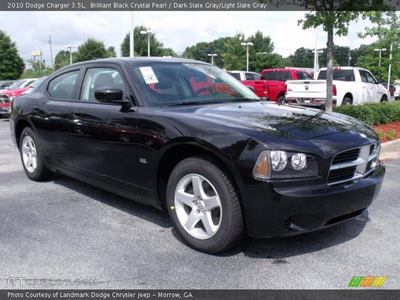 Brilliant Black Crystal Pearl / Dark Slate Gray/Light Slate Gray 2010 Dodge Charger 3.5L