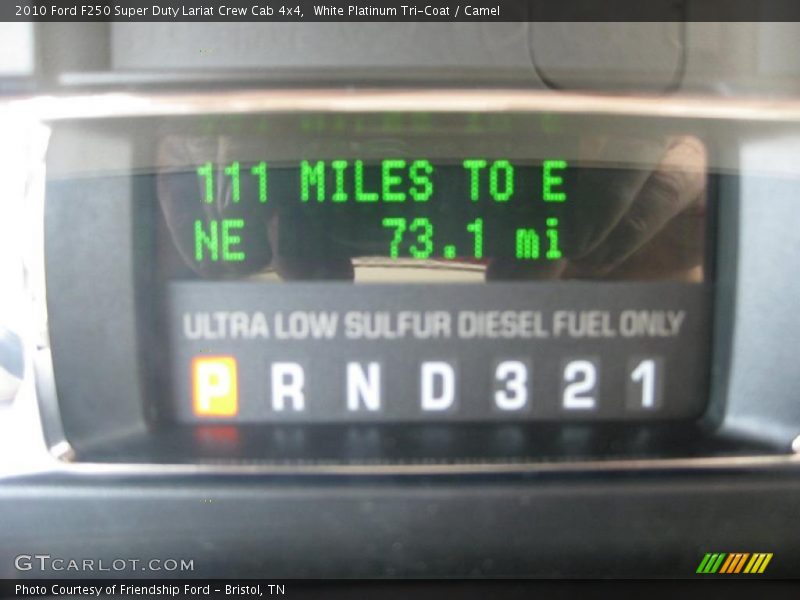 White Platinum Tri-Coat / Camel 2010 Ford F250 Super Duty Lariat Crew Cab 4x4