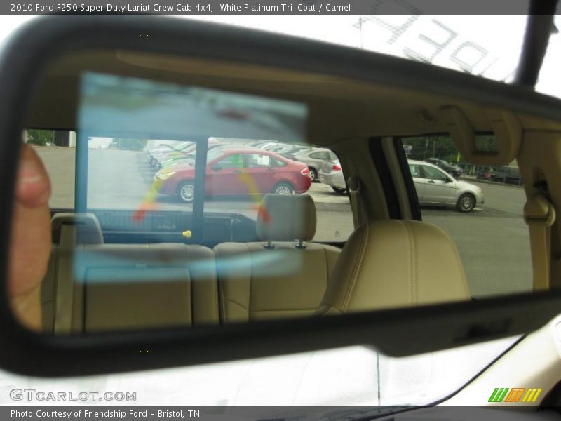 White Platinum Tri-Coat / Camel 2010 Ford F250 Super Duty Lariat Crew Cab 4x4
