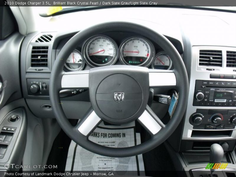 Brilliant Black Crystal Pearl / Dark Slate Gray/Light Slate Gray 2010 Dodge Charger 3.5L