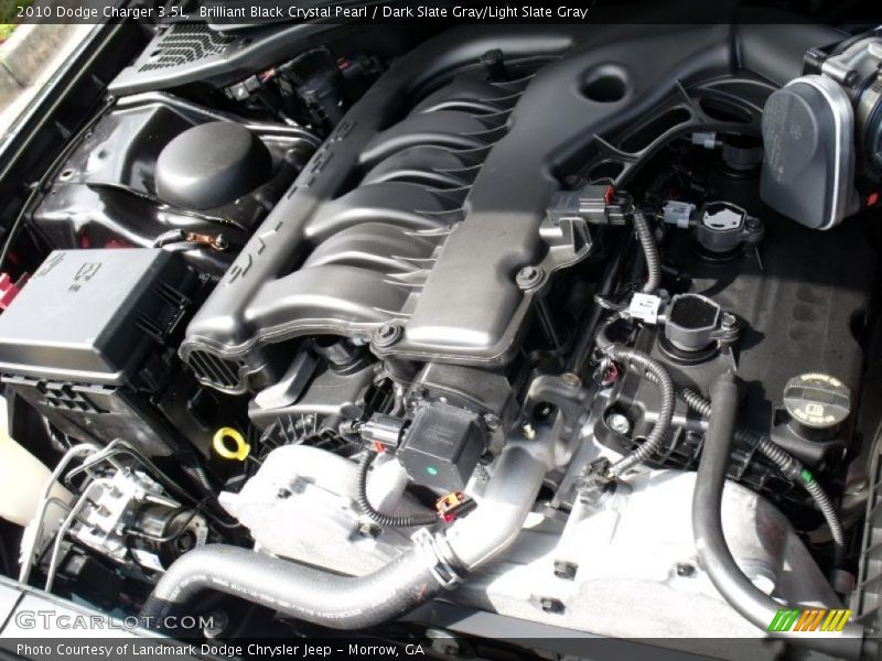 Brilliant Black Crystal Pearl / Dark Slate Gray/Light Slate Gray 2010 Dodge Charger 3.5L