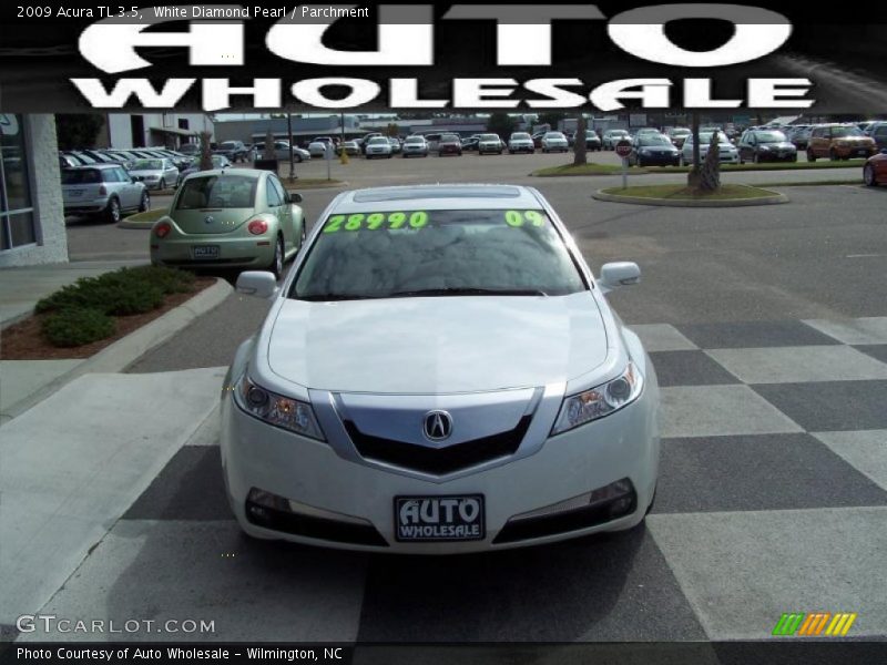 White Diamond Pearl / Parchment 2009 Acura TL 3.5