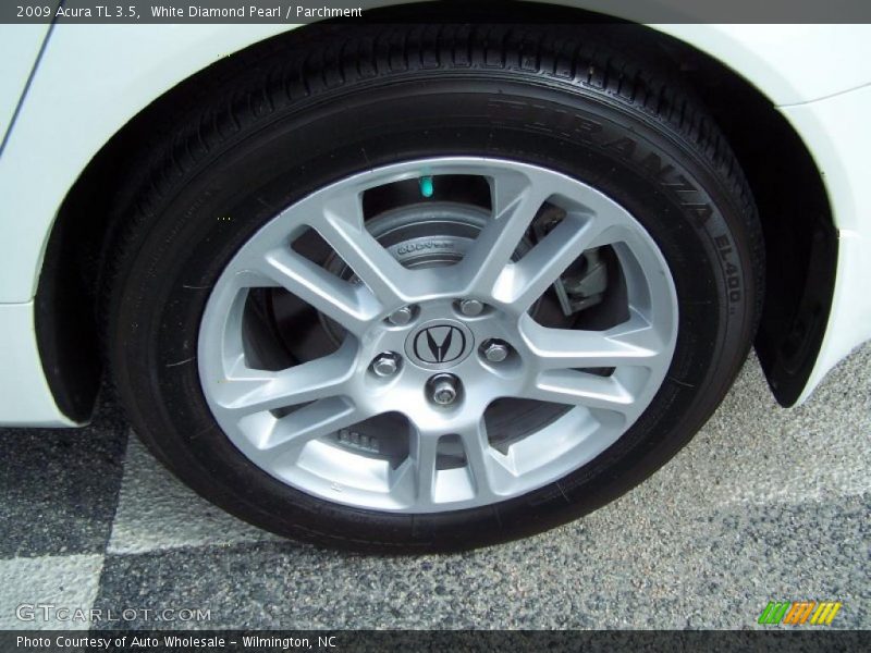 White Diamond Pearl / Parchment 2009 Acura TL 3.5