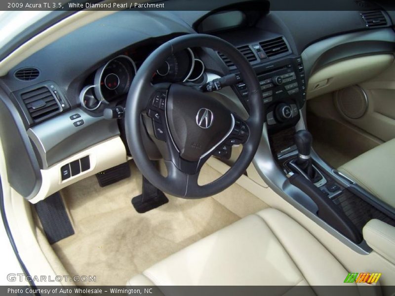 White Diamond Pearl / Parchment 2009 Acura TL 3.5