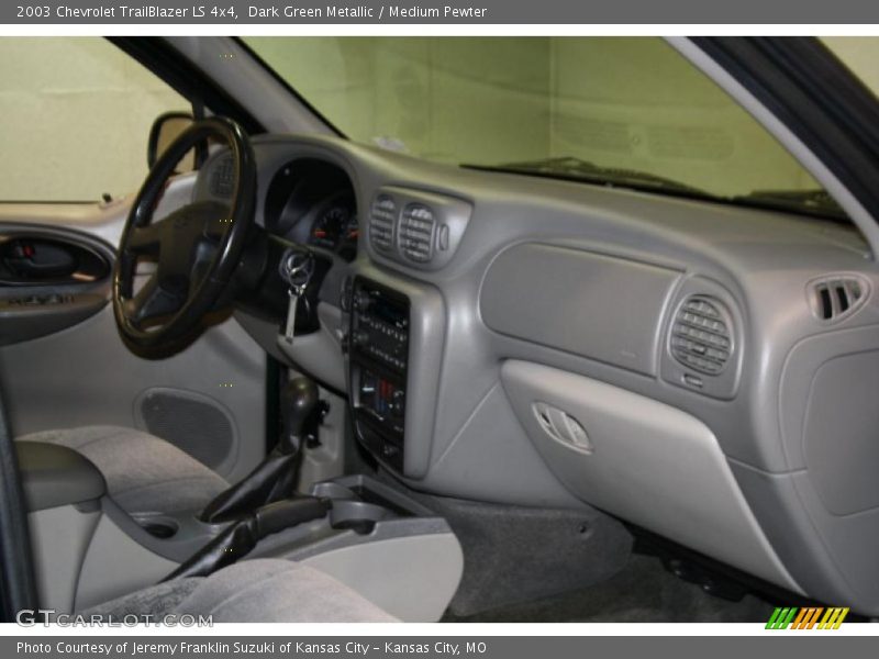 Dark Green Metallic / Medium Pewter 2003 Chevrolet TrailBlazer LS 4x4