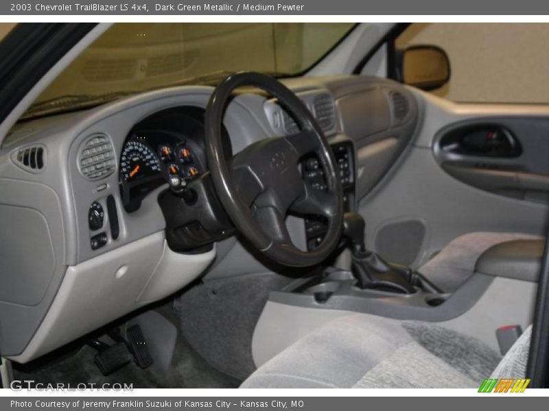 Dark Green Metallic / Medium Pewter 2003 Chevrolet TrailBlazer LS 4x4
