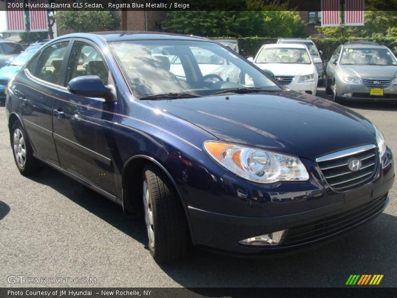 Regatta Blue Metallic / Beige 2008 Hyundai Elantra GLS Sedan