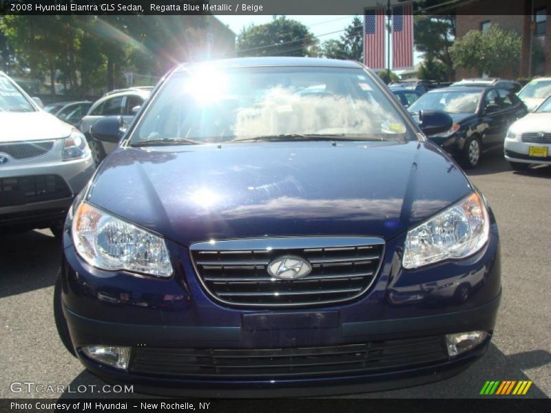 Regatta Blue Metallic / Beige 2008 Hyundai Elantra GLS Sedan
